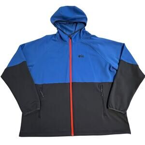 REI Co-op Flash Hyperstretch Fleece Jacket Apex Blue B&T XXL